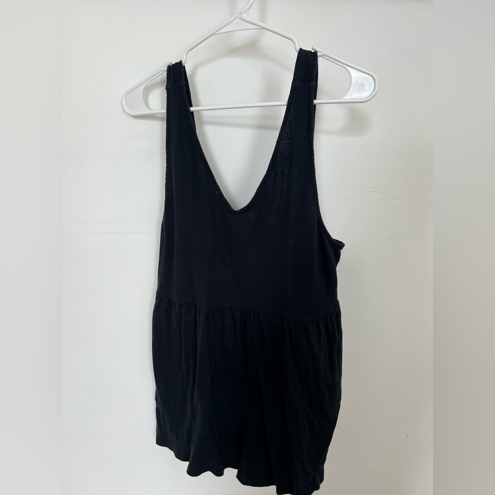 Elodie Black Sleeveless Romper